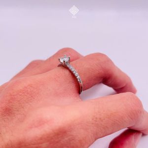 Nhẫn titan không phai không rỉ sét màu vàng hoặc trắng mã 21 Nhẫn titan nữ bền màu trangsucmoiluatuoi.RIN