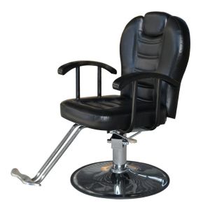 Barber Chair Black Height Adjustable Salon Facial Hydraulic Pump Back Rest Shave Cut Make Up Hairdressing Kerusi Rambut