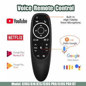 G10S Universal Voice รีโมทคอนโทรล 2.4G ไร้สาย Backlit IR การเรียนรู้ Gyroscope Air เมาส์ควบคุมสําหรับ Android TV PC