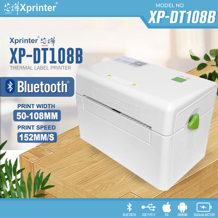 XPRINTER Combo set XP-DT108B Thermal Label Printer USB Barcode Printer ...