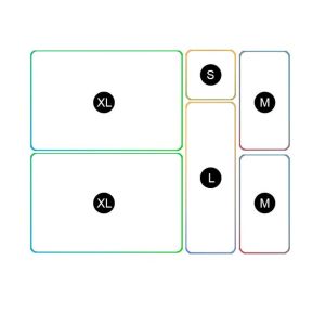 HOUCHU Makeup Organize Desk Drawer Organizer Set Transparent Multi-Compartment Makeup Storage Box Multi-functional Easy Access Cosmetic Organizer