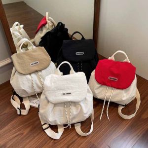 TSEVD Nylon Drawstring Backpack Solid Color Quick-dry Students School Bag Fashion Handbag Shoulder Bag Outdoor