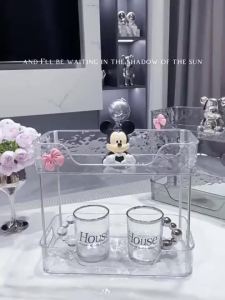 【Ship In 24h】透明收納架 化妝品收納盒 香水置物架 雙層 desk organizer cosmetic desktop rack Acrylic Transparent Cosmetic Storage Toilet Dresser Skin Care Products Perfume Shelf Desktop Organizer