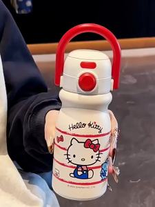 hellokitty Insulated water bottle for women 316 Stainless steel student water bottle dual-purpose cup childrens cartoon cup gift