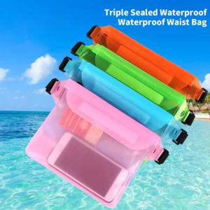 Waterproof Swimming Bag Pouch Dry Bag Underwater Mobile Phone Bag Case Cover Waterproof Bag Three-layer Sealed PVC Storage Waist Bag Beach Bag Ski Rafting Diving Swimming Bag Crossbody Sling Bags (9 colors)