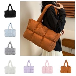 XIMESHAO School Bag Down Cloth Handbag Commute Underarm Bag Puffy Bags Leisure Fashion Large Capacity Tote Bag Girls