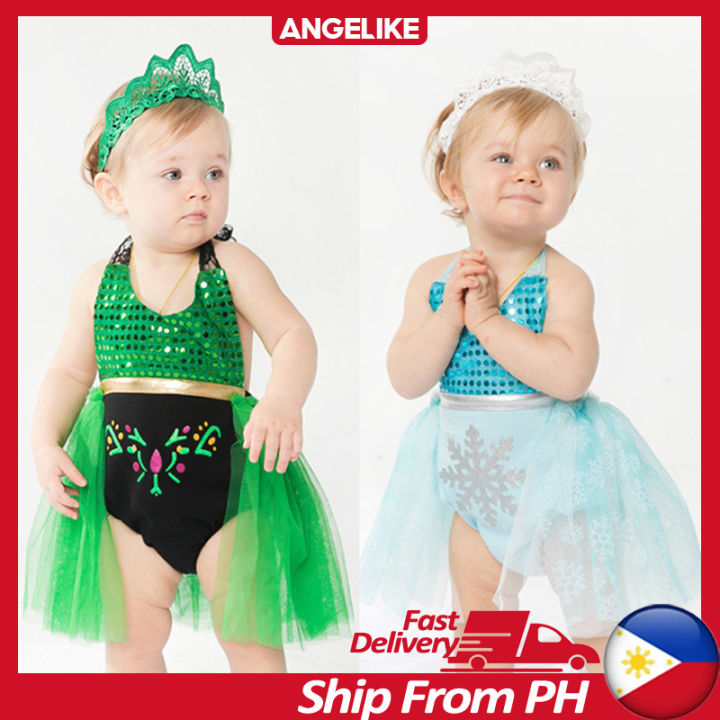 Anna and elsa baby hot sale costumes