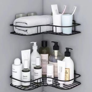 GXY Bathroom Corner Storage Rack Kitchen Rack traceless Wall-mounted