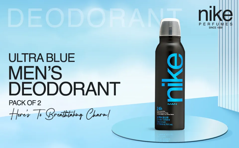NIKE Men Ultra Blue Deodorant Body Spray ไนกี้ อัลตร้า บลู สเปรย์