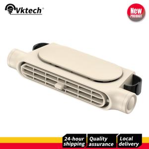 【Vktech】 USB Portable Car Seat Fan 3 Speeds Adjustable Car Headrest Cooling Air Fan Air Cooling Fan for Front Rear Seat Passenger