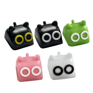 Kitten Themed Resin Keycaps For Mechanical Keyboards Comfortable Typing Feel Various Color Option Keycap Only
