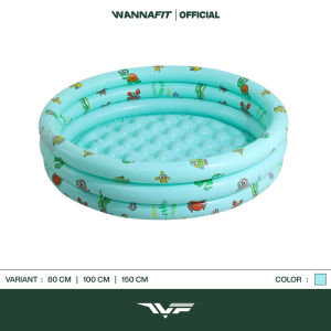 WANNAFIT Kolam Renang Anak Bulat 80cm 120cm 150cm | Inflatable Pool Circle Tiup Gelembung | Mainan Outdoor Anak