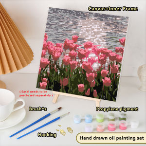 Oil Painting By Numbers for Adults Beginner Creative Diy Digital Oil Paint 20x 20cm Canvas Frame Number Painting for Childrens gifts Home Decor
