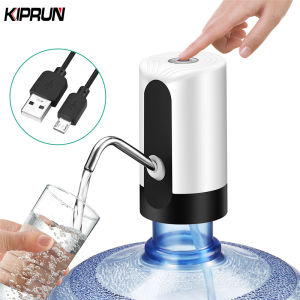 KIPRUN Auto Electric Water Dispenser USB Rechargeable Drinking Water Bottle Pump for Home Kitchen Office Outdoor Picnic