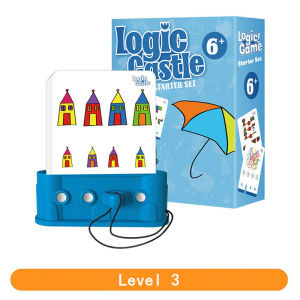 Logic Castle Starter Set with Activity game cards Brain Building Puzzles Educational Smart Logic Board Game for Children Fun Home & Travel STEM Activity for Kids Age 4-8 Years Old