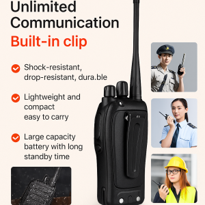 Construction Site  IP67 Waterproof 3km Range Wireless Intercom 72H Standby Rechargeable Handheld Radio for Hotel Security Building Workers