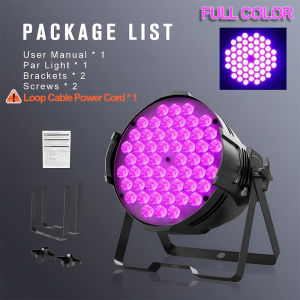 KAIY 54 Led Par Lights 3W/1W RGB Full Color LP001 Wash Effect Strobe Lights Disco Lights Party Lights Wedding Lights With Loop Cable For Wedding/Party/Disco/Performance/Event/Bar/KTV/DJ