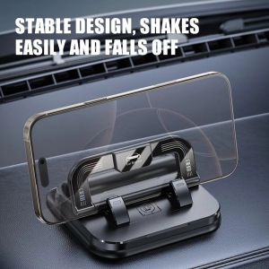 ST78FXHTC 360 °   หมุน ที่วางโทรศัพท์ในรถยนต์ ไม่ลื่น การออกแบบ 2-in-1 ติดตั้งยานพาหนะ แบบพกพา พร้อมป้ายทะเบียน ที่วางโทรศัพท์ ใช้รถยนต์