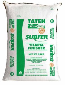 FINISHER sack tateh aquafeeds 25kilo for Tilapya Hito Bangus Koi Fish FLOATING PELLET 3.5mm