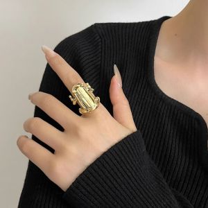 SKYJS Dripping Oil Frog Drip Oil Ring Geometric Korean Style Enamel Ring Creative Minority Design Painting Ring Women