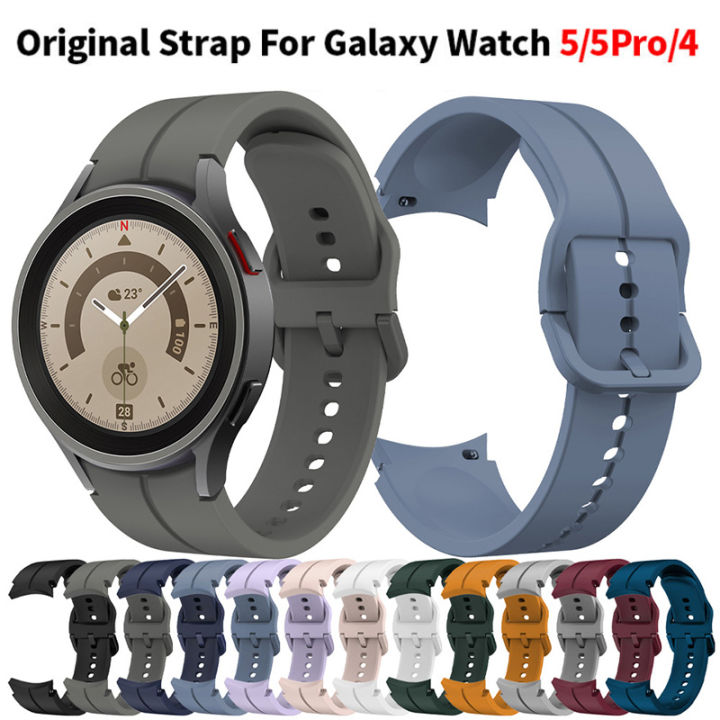 Original Strap For Samsung Galaxy Watch 654 44mm 40mm Classic 46mm 42mm No Gaps 20mm Silicone 3091