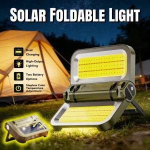 Super Bright Solar Foldable Light Outdoor Emergency Light LED Waterproof Rechargeable Magnetic Light