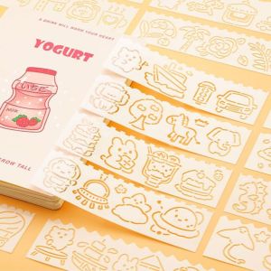 SUNNYDOLL 4pcs/set Template Ruler Hollowed Drawing Templates Copying Stencils DIY Craft Spray Painting Template Reusable Embossing DIY Pattern Layering Stencils Chalkboard