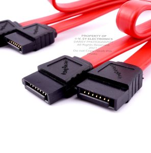 2pcs. SATA 2.0 / 3.0 Cable Computer Desktop PC HDD SSD Data Wire Cord SATA III 6Gb/s Hard Drive Solid State Disk ODD Connector 45CM
