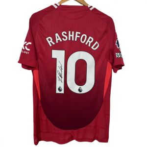 2425 Season Player Edition Competition Short Sleeve Jersey Top Premier League Manchester United Rushford Printed Signature Jersey No. 10 Fans Collection Gift