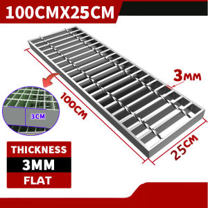 Steel Grating Galvanized Metal Heavy Duty Drain Cover Floor Gutter Suitable for Outdoor Driveway Platform Walkway