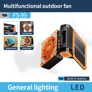 พัดลมตั้งแคมป์รูปฉลามยิ้มพร้อมไฟพัดลมพับเก็บได้ LED แคมป์พลังงานแสงอาทิตย์ชาร์จไฟได้ USB เคสระบายความร้อนฤดูร้อนกลางแจ้งกันน้ำได้ตั้งแคมป์ FS99