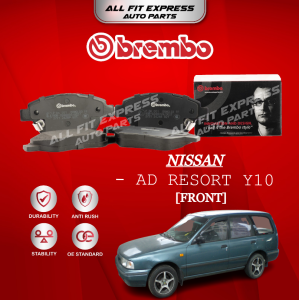NISSAN AD RESORT Y10 FRONT (DEPAN) BREMBO BRAKE PAD 100% ORIGINAL AUTHENTIC PRODUCT (PRICE FOR 4 PCS)