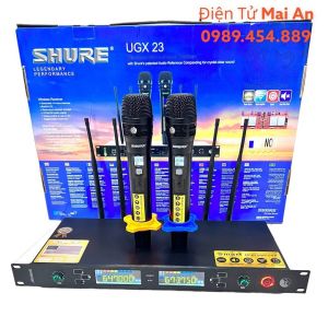Micro không dây SHURE chuẩn loại 1 karaokeMic tự ngắtbắt sóng xachống hú