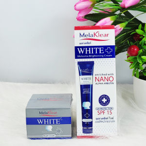 Set 2 ชิ้น HBS01 Melaklear White Melasma Brightening Day Cream SPF15 30g. + Night Cream 30g. ครีมบำรุงผิวหน้า