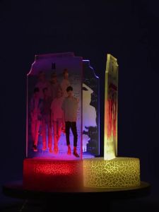 16-Color K-POP Demon Hunters Printed Remote Control Night Light HUNTR/X Saja Boys Colored Lantern Desktop Ornament Gift for Children