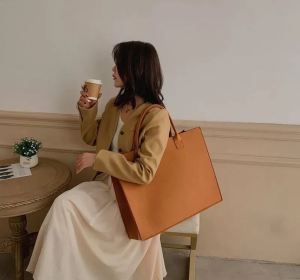 COOLDA  túi đựng quần áo chất liệu nỉ sức chứa lớn Mới Túi Đeo Vai Túi quà tặng túi xách đa năng quá khổ Túi du lịch dày túi mua sắm túi du lịch đạo cụ chụp ảnh