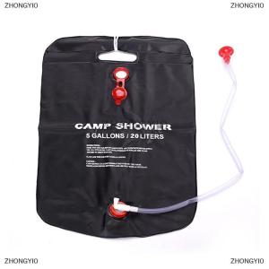 [COD] ZHONGYI0 Năng lượng mặt trời Túi tắm 20L năng lượng mặt trời sưởi ấm cắm trại Túi vòi có thể tháo rời vòi ON-OFF có thể chuyển đổi vòi hoa sen Đầu vòi hoa sen di động