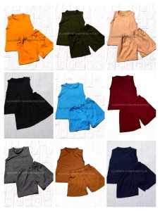 RMS PLAIN TERNO MUSCLE TEES SHORT FOR KIDS