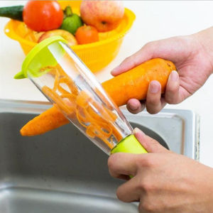 Stainless Steel Peeler Multifunctional Type Peeling Fruit Vegetable Potato Peeling With Storage Tube