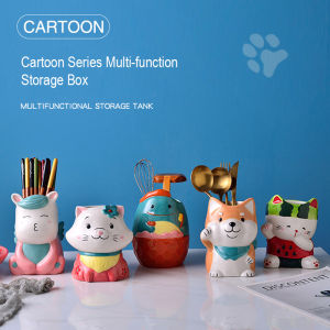 Ceramic Hollow Chopstick Holder Creative Cartoon Japanese Household Kitchen Mildew Proof Drain Tableware Storage K070