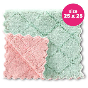 𝗦𝗜𝗠𝗣𝗟𝗘 SUPER ABSORBENT Soft Microfiber Towel Cloth For Kitchen Dish Wash Cleaning Table Car Wash / Kain Lap Dapur