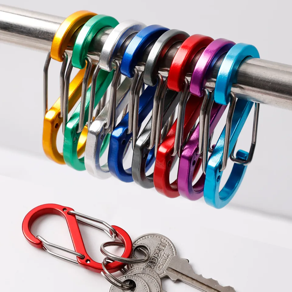 24-Pack Compass Carabiner Keychains - 2.71 Inch Plastic Clip-on Keyrings For Outdoor Gear, Hiking, Party Favors