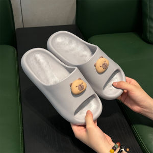 [Free Shipping] Thick-Soled Slippers For Women Suitable For Summer Home Bathroom And Couples Durable Non-Slip And Can Be Customized With DIY Shoe Charms