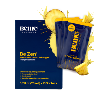 BeMe Be Zen Magnesium Glycinate & L-Theanine Stress Relief & Sleep Supplement with Ashwagandha GABA and Chamomile – for Stress and Mood Support