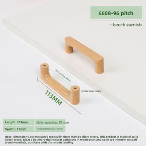 YESMILE Nordic Style Cabinet Handles Rounded Edges Walnut Wood Drawer Pulls Minimalist Eco-Friendly Wardrobe Handles Home Decor