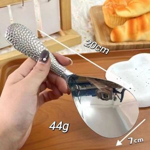 VIVOLILV Ready Stock📦Household Kitchen Rice Spoon Stainless Steel Non Stick Design Large Serving Rice Shovel for Self Service Cafeteria