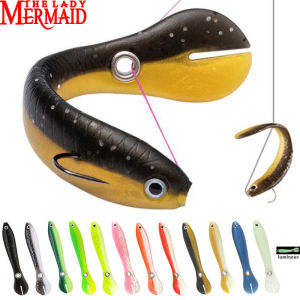 1PCS 6g/10cm grumpy loach 12colors soft plastic fishing lure 3D eyes slow sinking bionic soft swimming bait saltwater freshwater