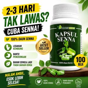 Ready stock🇲🇾DAUN SENNA KAPSUL [100 BIJI KAPSUL]