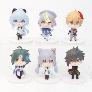 Genshin Impact Q edition KeQing Xiao Tartaglia ZhongLi QiQi GanYu Anime Collection Figuremodel Automobile ornaments gift collection
