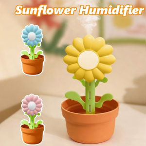 Air Humidifier 280ML Sunflower Humidifier Night Light Rechargeable for Bedroom Office Car Decor